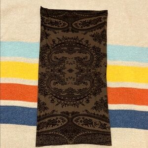 Brown and Black Paisley Face Covering